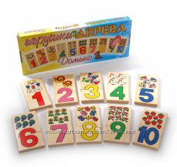 Деревянные пазлы - половинки Цифры Д012. В наличии.