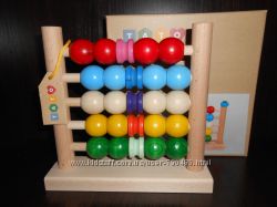 Деревянные цветные счеты ТАТО. В наличии. 