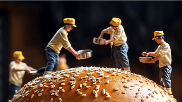 Игорь Бабко Создание креатива в нейросети с микрочеловечками