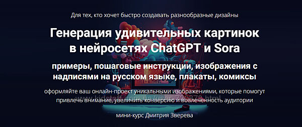 Дмитрий Зверев Генерация удивительных картинок в нейросетях ChatGPT и Sora