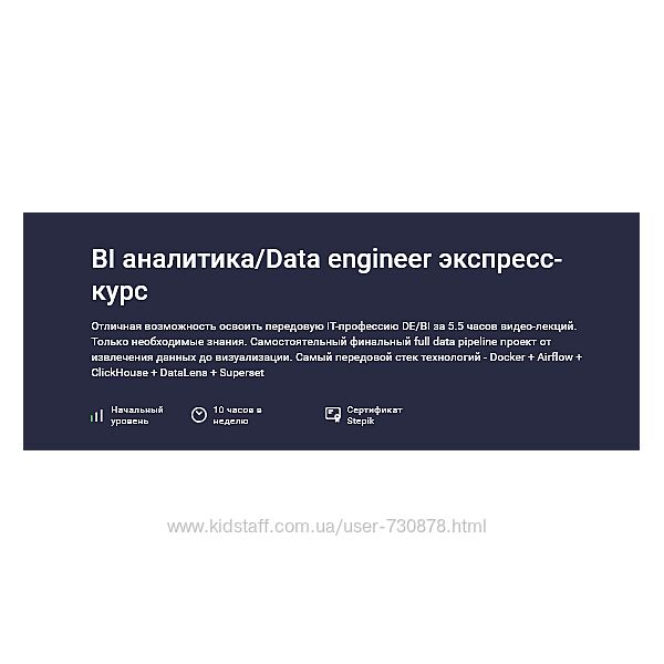 Трофим Воробье BI аналитика. Data engineer экспресс-курс 2025