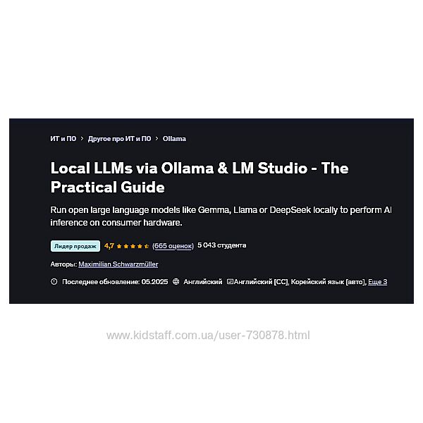 Maximilian Schwarzmller Локальные LLM через Ollama и LM Studio - Практичес