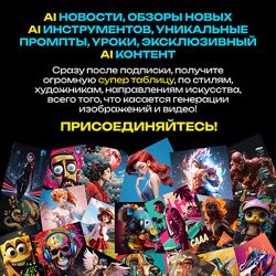 Подписка на контент Искусственный интеллект для творчества и заработка Июль