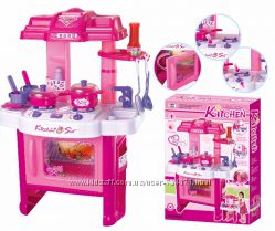 Розовая игрушечная кухня 008-26