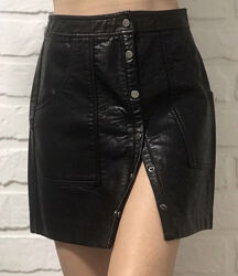 Юбка кожзам 