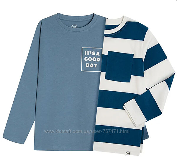 164/13-14л. Топ лонгслив для мальчика Cool Club набор 2 шт. В наличии