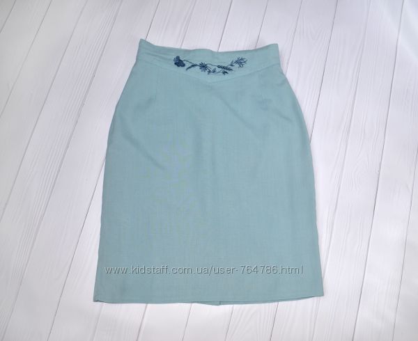 Классическая хлопковая юбка с завышенной талией, размер 34-36