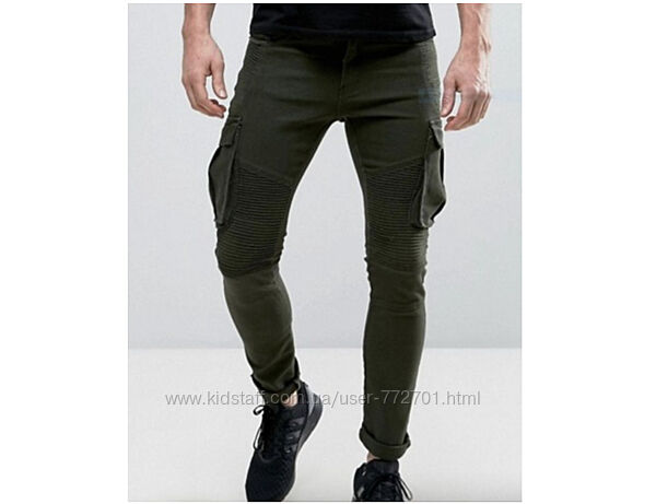 Крутые стрейч джинсы карго 19V69 Abbigiamento Sportivo SRL. Италия. S