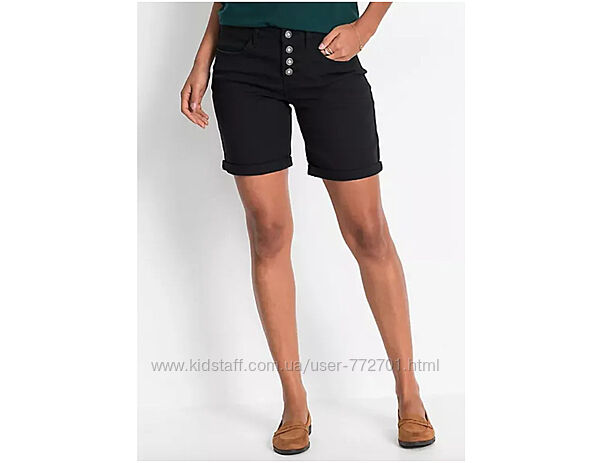 Крутые джинсовые стрейч шорты, высокая посадка, Oxxy Denim Bermuda. 40 евро