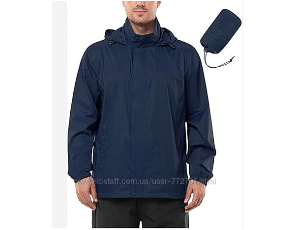 Куртка ветровка дождевик, с капюшоном и карманами, от Packable. L