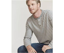 Тепленький стрейч реглан хенли в полоску, британского бренда Fat Face. M