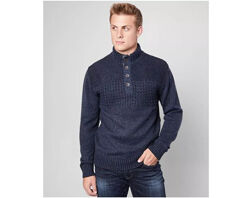 Теплый свитер с шерстью, воротник на пуговицах,  Florence & Fred. М