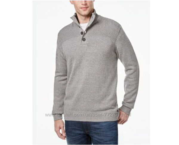 Шикарный теплый свитер c шерстью, горловина на пуговицах, DUNNES STORES. М