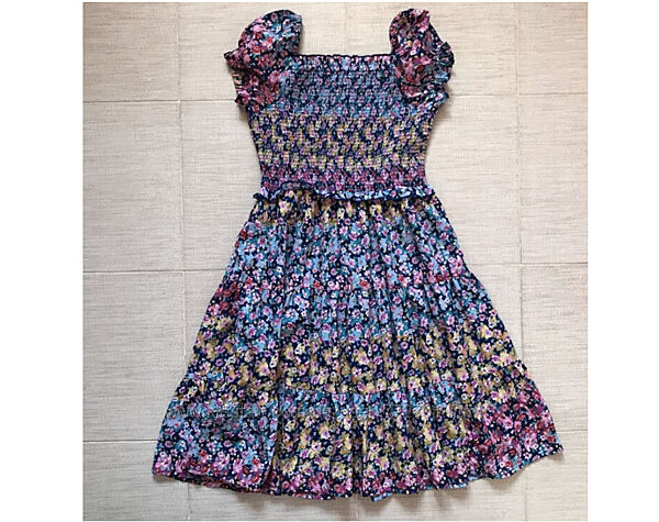 Шикарное ярусное платье в цветочный узор, юбка на подкладке, Monsoon. 9 лет