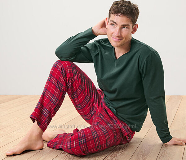  Штани піжамні фланелеві фланель теплі М Німеччина піжама утеплені для сну 