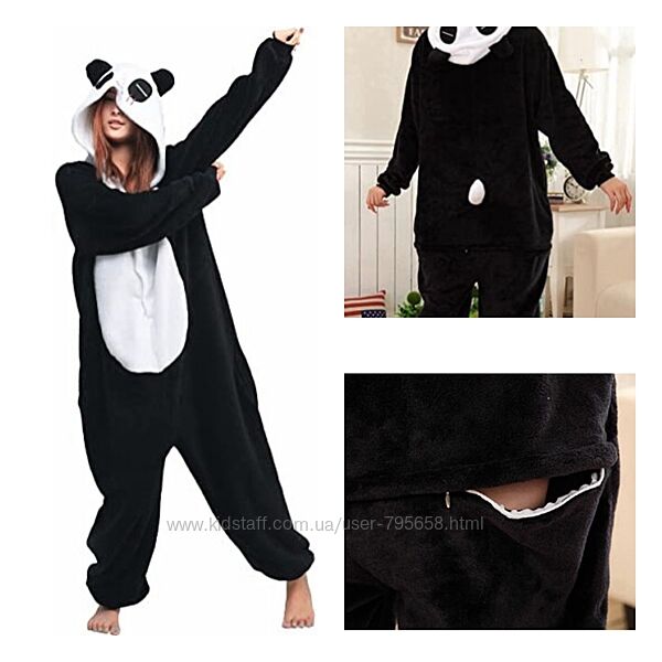Кігурумі панда комбінезон М L панда піжама лаунж 