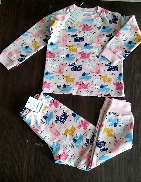 Пижама с начесом  для девочки на 3-4-5 лет