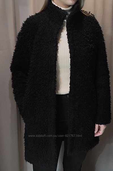 H&M шуба мех искусственный женское легкое пальто курточка хутро штучне