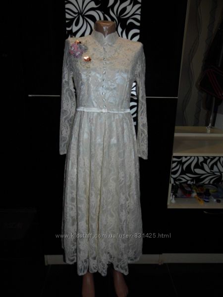 Очень нарядное свадебное платье в стиле ретро  - Vshop- M  - этикетка