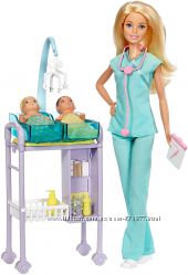 Barbie Careers Baby Doctor Playset Барби Педиатр с двумя малышами Детский д