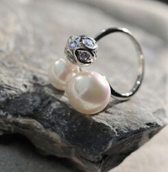 Брендовое серебряное кольцо Испания Majorica