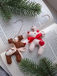 Новорічні прикраси ручної роботи з фетру