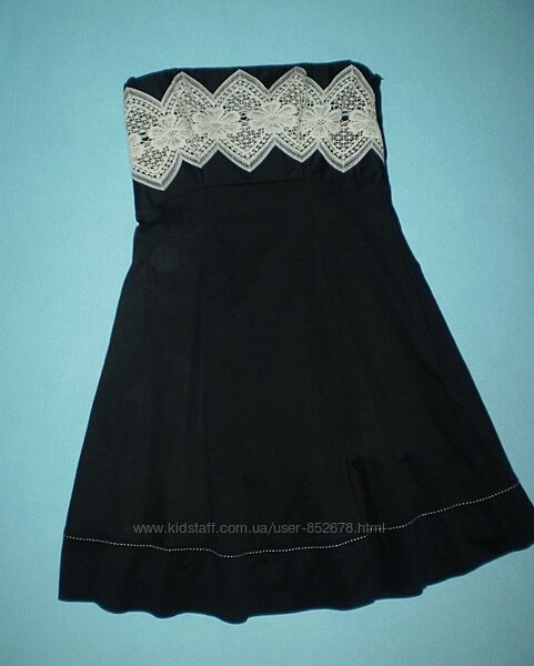 Новое черное платье сарафан F&F UK16 р.50 хлопок, женское 