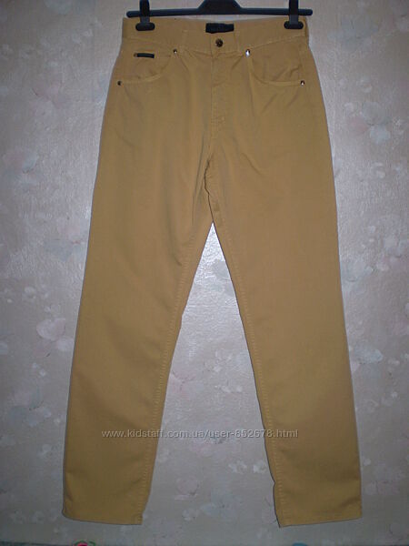Желтые джинсы Valentino 32 р.50 l-xl, хлопок  