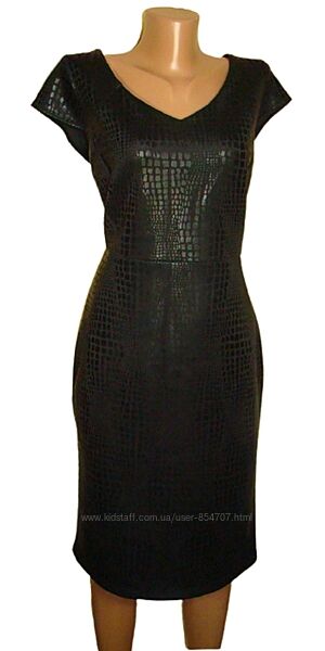 Платье женское черное приталенное George размер 48, М