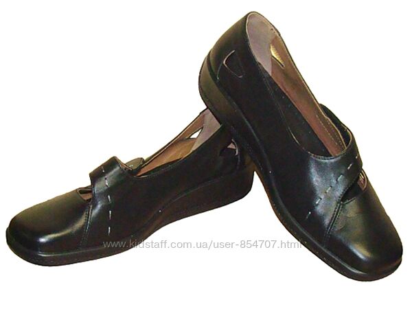 Туфли женские кожаные черные Hotter Размер 40, UK7
