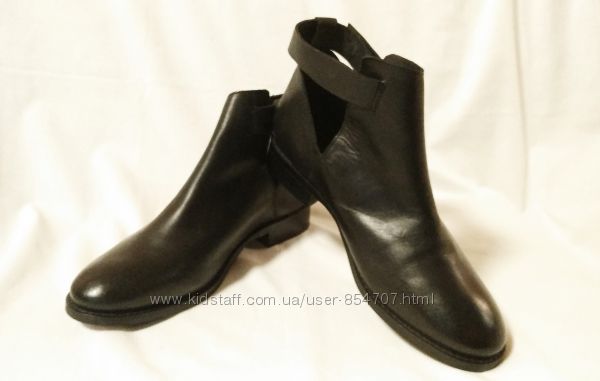 Ботинки женские, демисезонные, кожаные, черные Office London Размер 38 EU