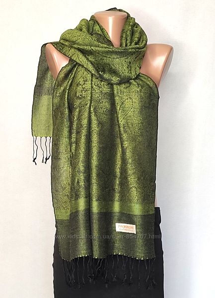 Шарф шаль палантин изумрудный Pashmina