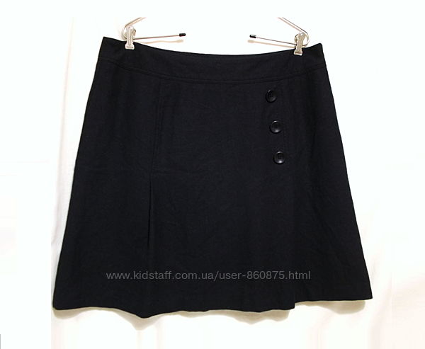 Новая юбка миди плотная черная шерсть Cappuccini 54р