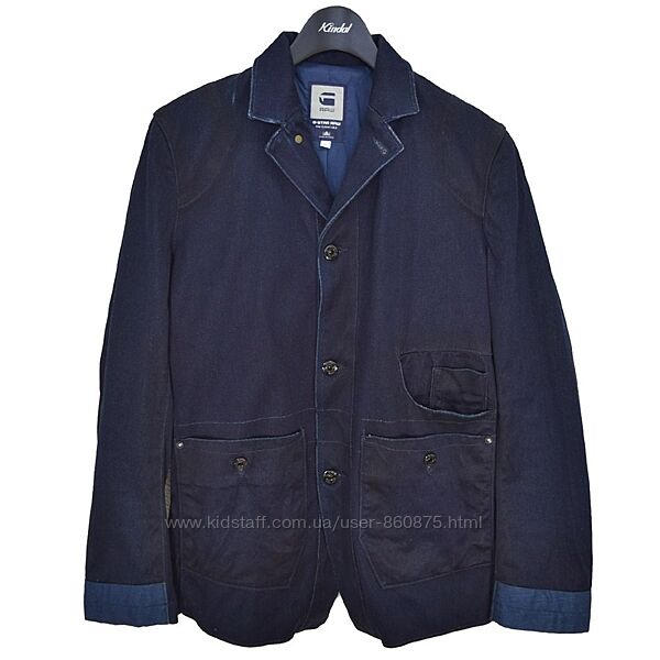 Новый джинсовый пиджак слим черно-синий &acuteG-Star&acute Re Radar Blazer 46-48р