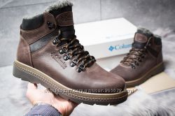 Зимние кожаные ботинки на меху Chinook Boot коричневые