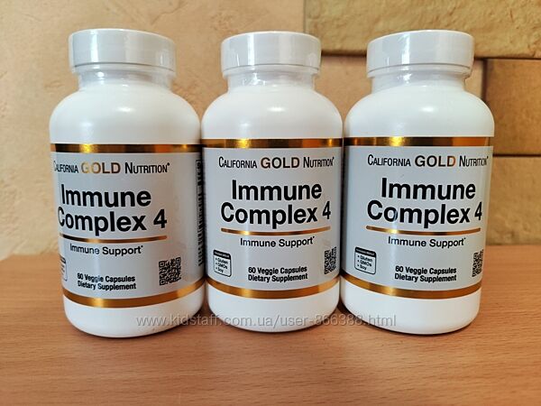 California Gold Nutrition, Immune Complex 4,  для імунітету 60 капсул