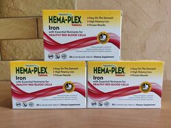 NaturesPlus, Hema-Plex, залізо, 30 таблеток із повільним вивільненням