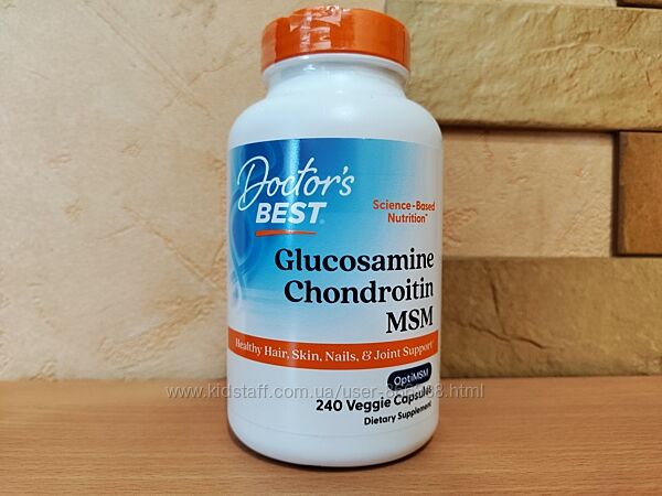 Doctor&acutes Best, глюкозамін, хондроїтин і МСМ з OptiMSM, 240 капсул