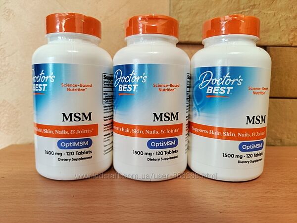 Doctor&acutes best, мсм с optimsm, 1500 мг, 120 таблеток