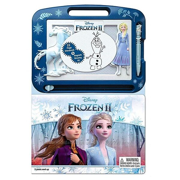 Учебная книга Disney Frozen II с магнитным блокнотом для рисования