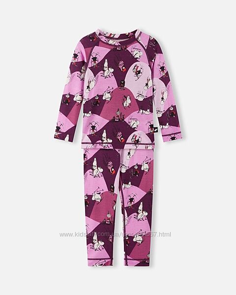 Термобелье шерстяное для девочки Reima Moomin Trivsam.  Размеры 80 - 110