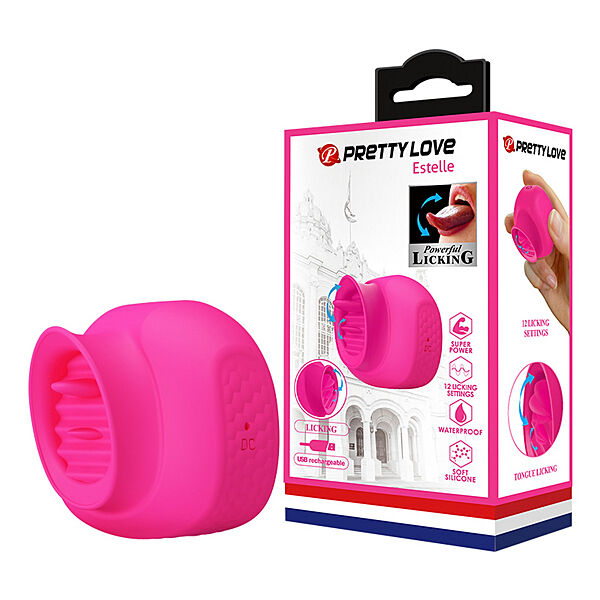 Стимулятор клитора вибратор язычок, клиторный вибратор ESTELLE Vibrator розовый