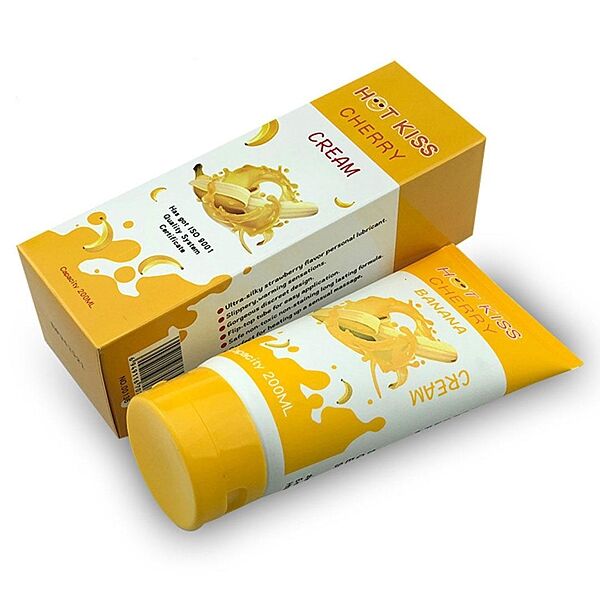 Смазка для орального секса с банановым вкусом и запахом, вкусовой лубрикант Hot Kiss Banana 200 мл