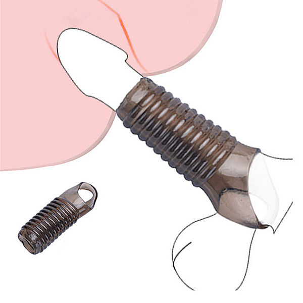 Эксклюзивная стимулирующая рельефная насадка насадка на пенис и мошонку с открытой головкой