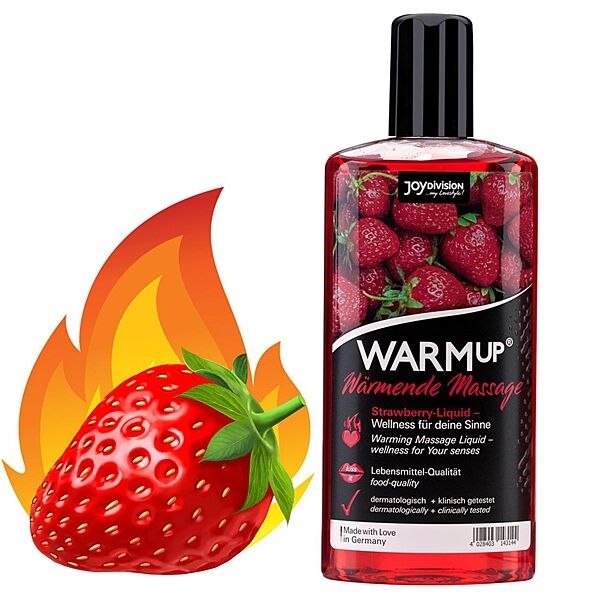 Масла для эротического массажа разогревающее с клубничным запахом, интимное массажное масло для тела