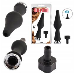 Анальный душ, качественная насадка для анального душа силиконовая черного цвета Chisa CleanStream