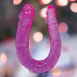 Изогнутый фаллоимитатор двухсторонний дилдо, фаллос для двойного проникновения Sex Talent Double Dildo