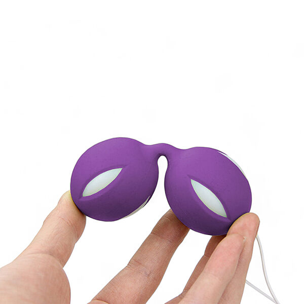 Вагинальные шарики, без вибрации, двойные шарики силиконовые Violet Vagin Ball