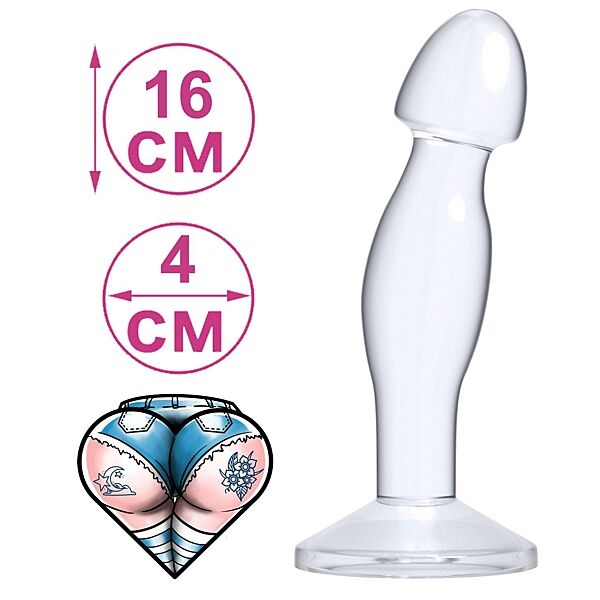 Анальная пробка для стимуляции простаты плаг для ануса без вибрации прозрачный анальный фалос на присоске