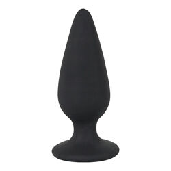 Пробка для ануса анальная пробка для новичков силиконовая черного цвета Black Anal Plug 9 см 75 грам